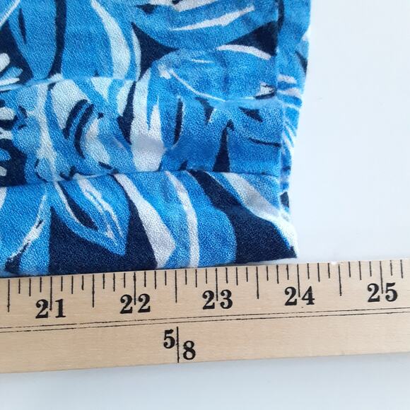 Lilly Pulitzer Avery Crop Pants High Tide You're The Zest Blue Floral Palazzo 4 - Picture 11 of 11